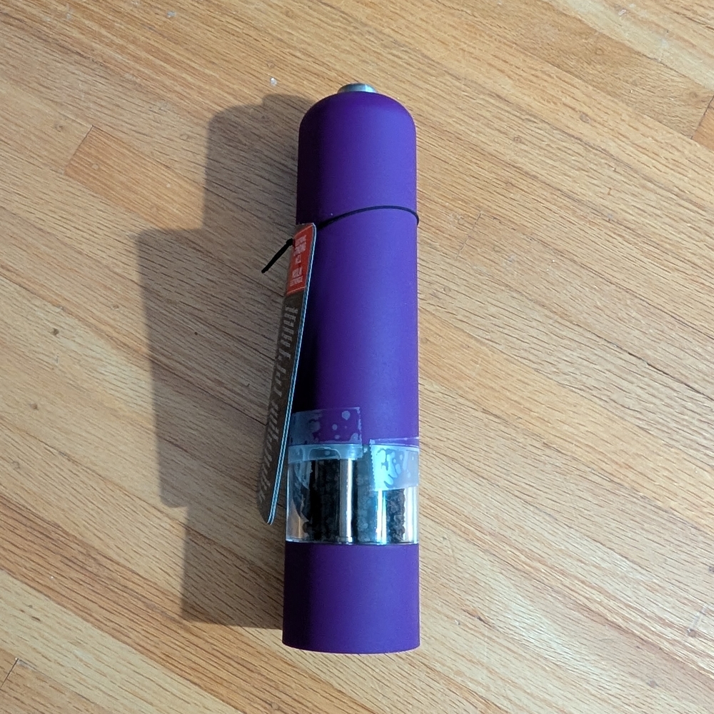 Purple and Silver Pepper Grinder